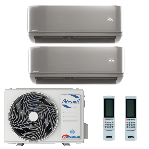 Airwell Harmonia (šedá) multisplit 2×1 (2x 2,64 kW) včetně montáže